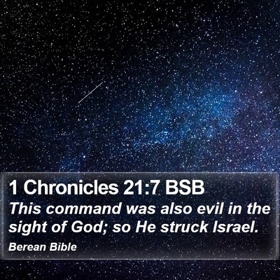 1 Chronicles 21:7 BSB Bible Verse Image