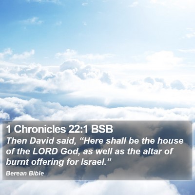 1 Chronicles 22:1 BSB Bible Verse Image