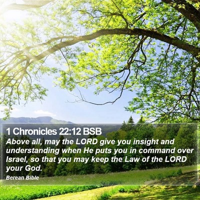 1 Chronicles 22:12 BSB Bible Verse Image