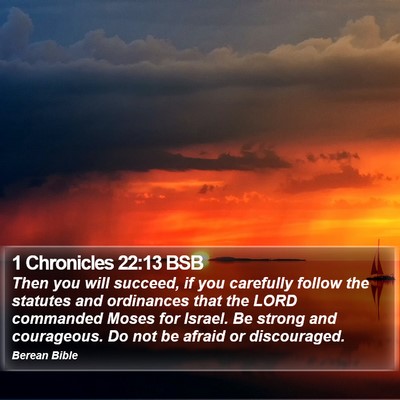 1 Chronicles 22:13 BSB Bible Verse Image