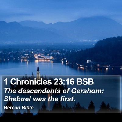 1 Chronicles 23:16 BSB Bible Verse Image