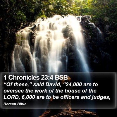1 Chronicles 23:4 BSB Bible Verse Image