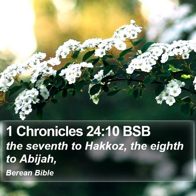 1 Chronicles 24:10 BSB Bible Verse Image