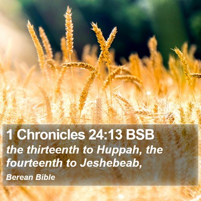 1 Chronicles 24:13 BSB Bible Verse Image