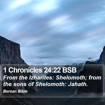 1 Chronicles 24:22 BSB Bible Verse Image