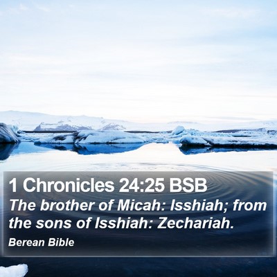 1 Chronicles 24:25 BSB Bible Verse Image