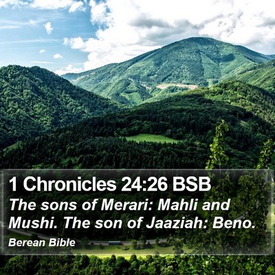 1 Chronicles 24:26 BSB Bible Verse Image