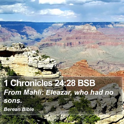 1 Chronicles 24:28 BSB Bible Verse Image