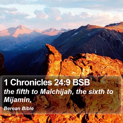 1 Chronicles 24:9 BSB Bible Verse Image