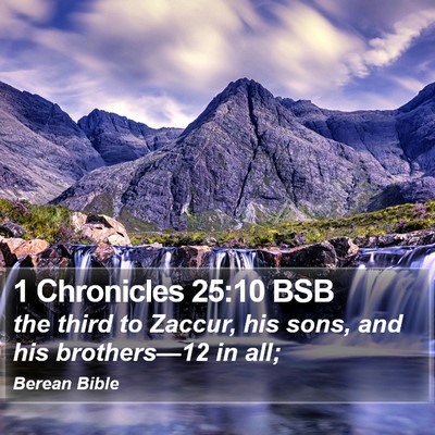 1 Chronicles 25:10 BSB Bible Verse Image