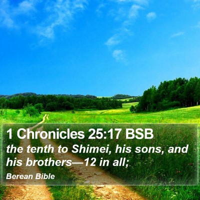 1 Chronicles 25:17 BSB Bible Verse Image