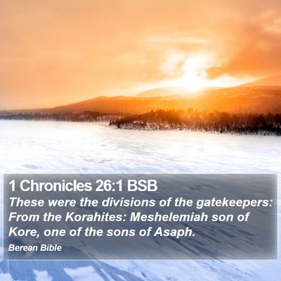 1 Chronicles 26:1 BSB Bible Verse Image