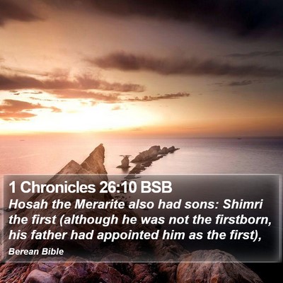 1 Chronicles 26:10 BSB Bible Verse Image