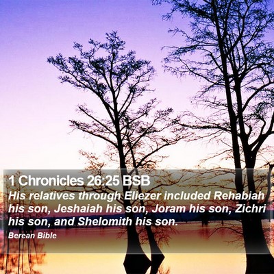 1 Chronicles 26:25 BSB Bible Verse Image