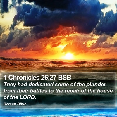 1 Chronicles 26:27 BSB Bible Verse Image