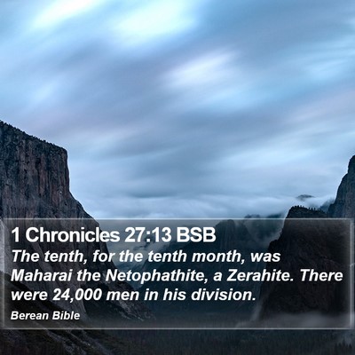 1 Chronicles 27:13 BSB Bible Verse Image