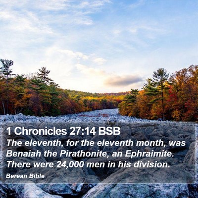 1 Chronicles 27:14 BSB Bible Verse Image