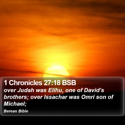 1 Chronicles 27:18 BSB Bible Verse Image