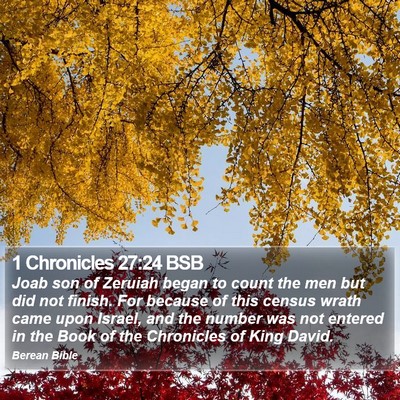 1 Chronicles 27:24 BSB Bible Verse Image