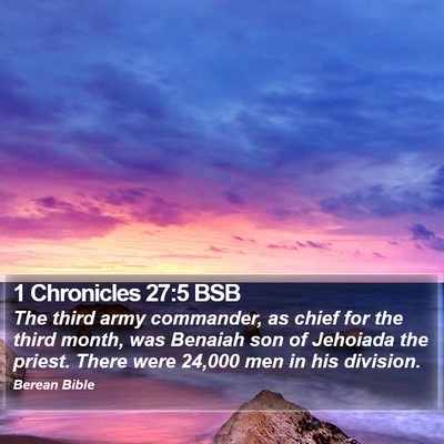 1 Chronicles 27:5 BSB Bible Verse Image