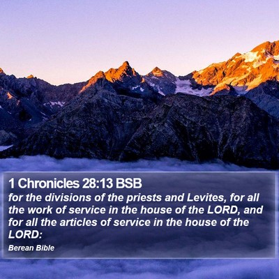 1 Chronicles 28:13 BSB Bible Verse Image