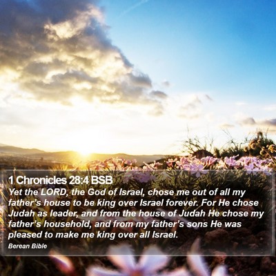 1 Chronicles 28:4 BSB Bible Verse Image