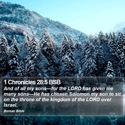 1 Chronicles 28:5 BSB Bible Verse Image