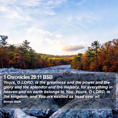 1 Chronicles 29:11 BSB Bible Verse Image
