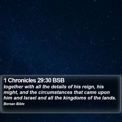 1 Chronicles 29:30 BSB Bible Verse Image