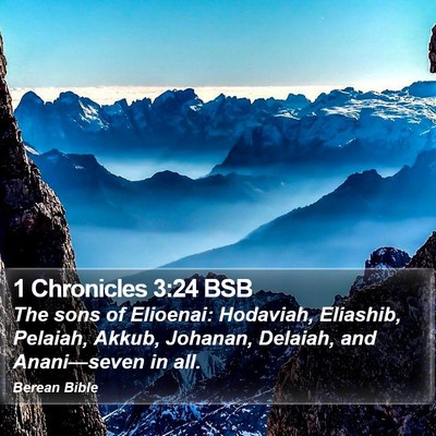 1 Chronicles 3:24 BSB Bible Verse Image