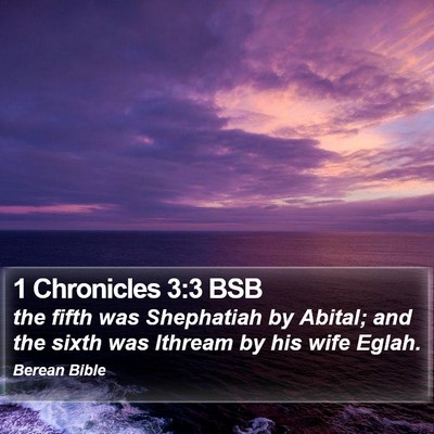 1 Chronicles 3:3 BSB Bible Verse Image