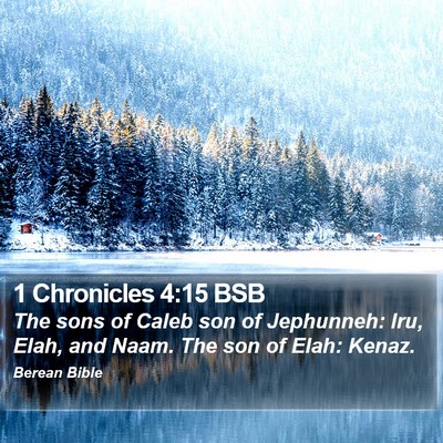 1 Chronicles 4:15 BSB Bible Verse Image