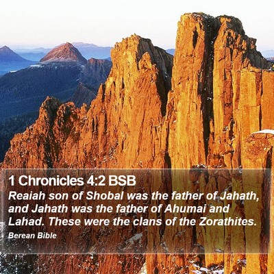 1 Chronicles 4:2 BSB Bible Verse Image