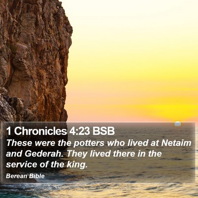 1 Chronicles 4:23 BSB Bible Verse Image