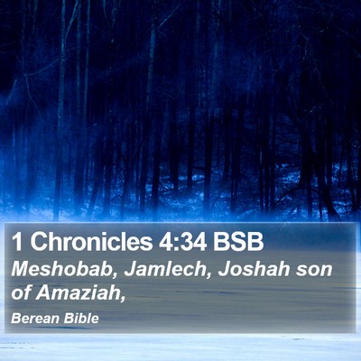 1 Chronicles 4:34 BSB Bible Verse Image