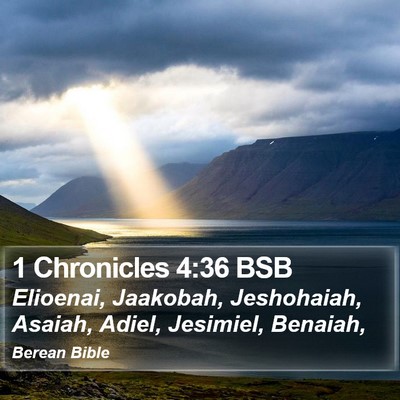 1 Chronicles 4:36 BSB Bible Verse Image