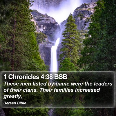 1 Chronicles 4:38 BSB Bible Verse Image