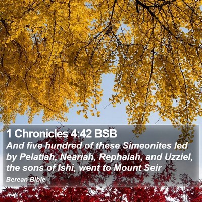 1 Chronicles 4:42 BSB Bible Verse Image