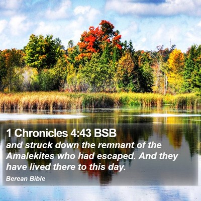 1 Chronicles 4:43 BSB Bible Verse Image
