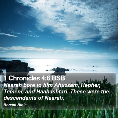 1 Chronicles 4:6 BSB Bible Verse Image