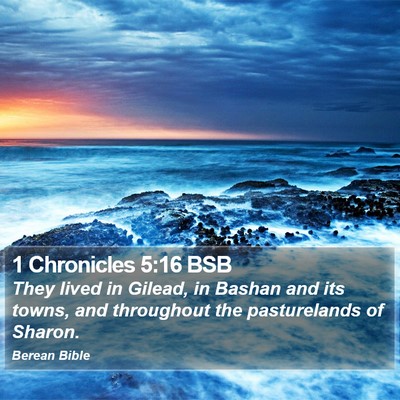 1 Chronicles 5:16 BSB Bible Verse Image