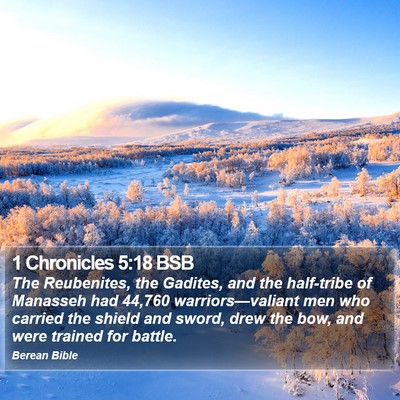 1 Chronicles 5:18 BSB Bible Verse Image