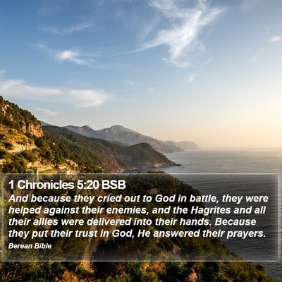 1 Chronicles 5:20 BSB Bible Verse Image
