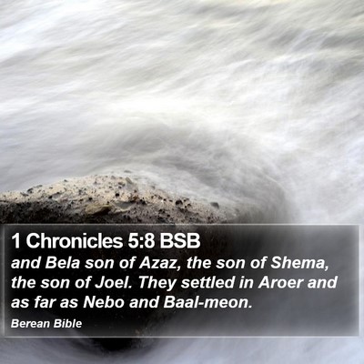 1 Chronicles 5:8 BSB Bible Verse Image