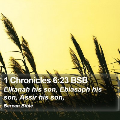 1 Chronicles 6:23 BSB Bible Verse Image