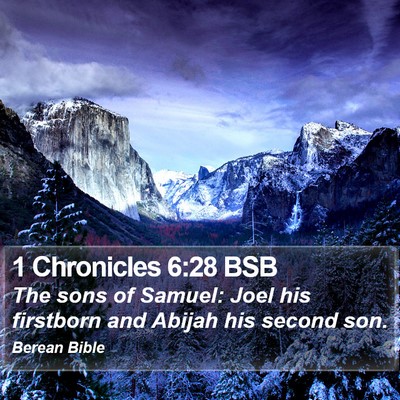 1 Chronicles 6:28 BSB Bible Verse Image