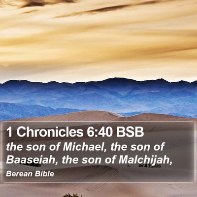 1 Chronicles 6:40 BSB Bible Verse Image