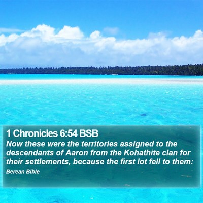 1 Chronicles 6:54 BSB Bible Verse Image