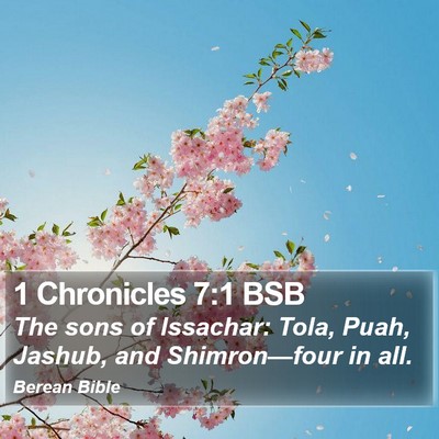 1 Chronicles 7:1 BSB Bible Verse Image