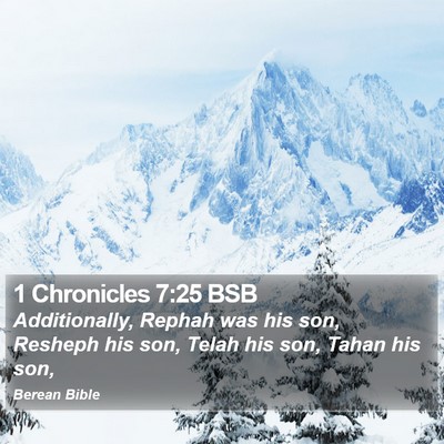 1 Chronicles 7:25 BSB Bible Verse Image